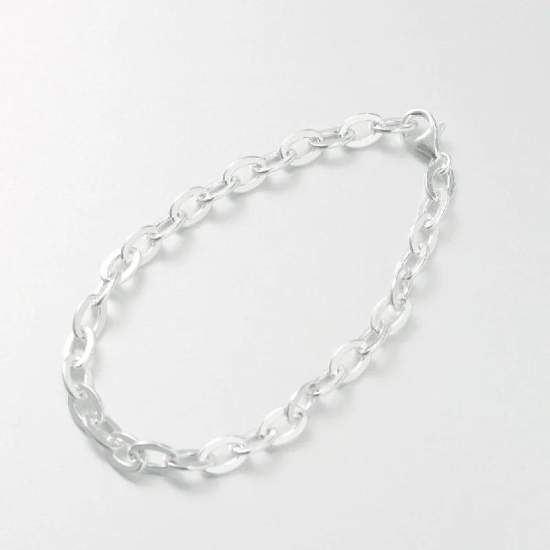 Ladies Bracelets Soft Glow-Ladies Sapphire Glow Bracelets -PHADUA / Flat cable chain bracelet silver 925