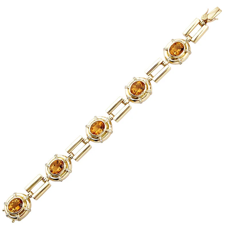 Bracelet-Citrine and Diamond