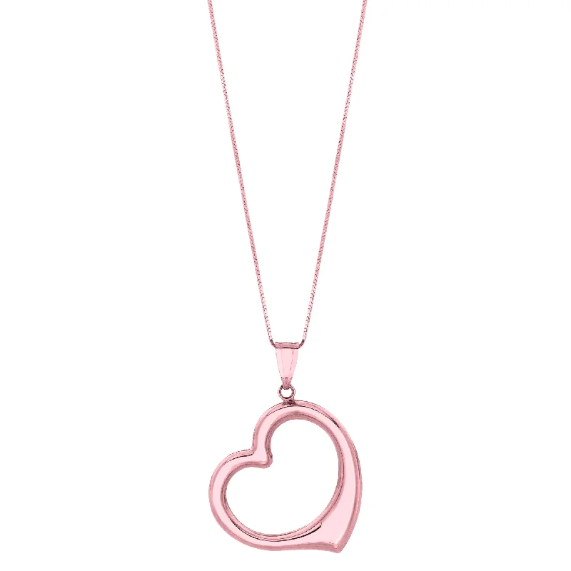 Ladies Necklaces Fresh Spark-Ladies Infinity Loop Necklaces -14K Gold Polished Heart Necklace