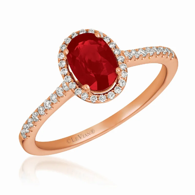 Ladies Cosmic Sign Rings -Ladies Rings for Photo Glow-Le Vian Passion Ruby™ and Vanilla Diamond Ring TRGO 10