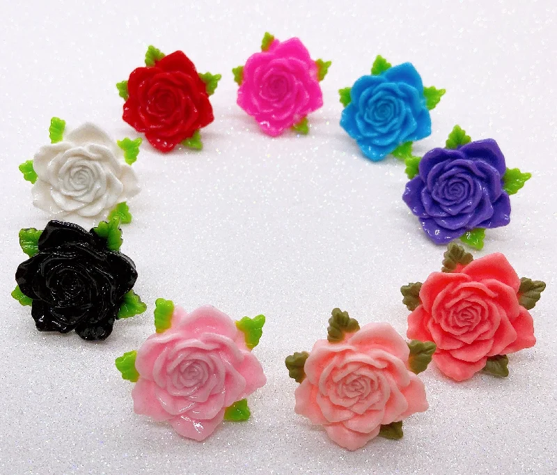 Instant Shipping! Blooming Rose Ring (9 Colors)