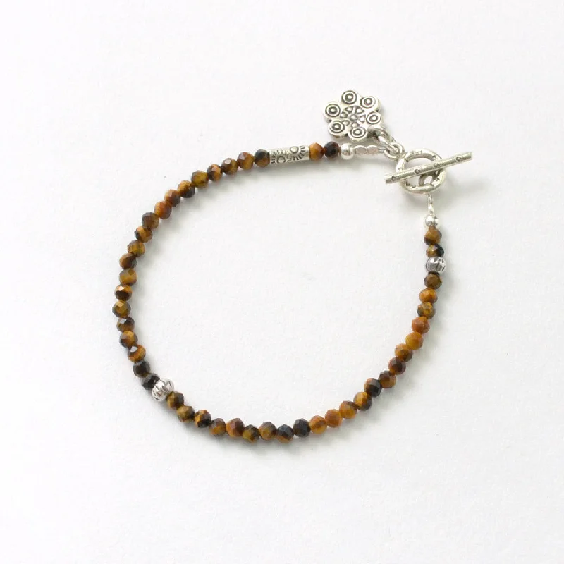 Ladies Bracelets for Evening Spark-Ladies Tailored Custom Bracelets -PHADUA / Tiger Eye Bead Bracelet