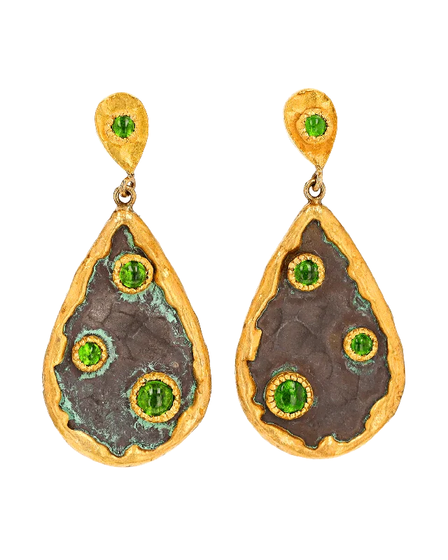 Ladies Forest Green Earrings -Ladies Earrings for Grad Spark-Victor Velyan Earrings