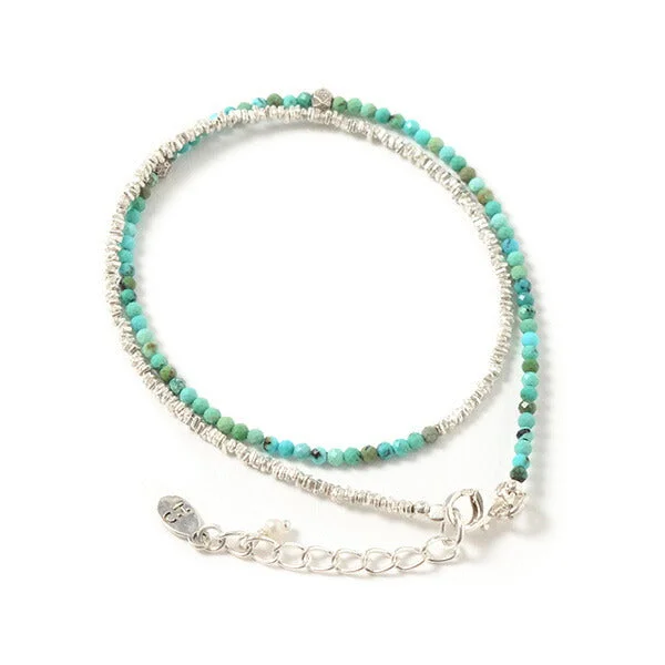 Ladies Bracelets for Gala Glow-Ladies Mother’s Pride Bracelets -CHALISA T.. / Turquoise W Wrap Bracelet Karen Silver