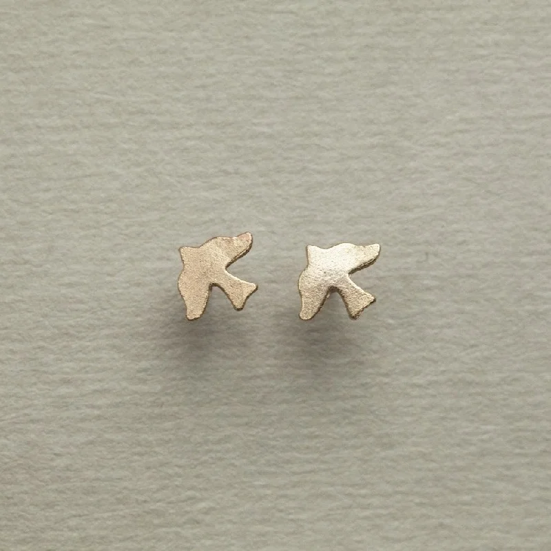 Ladies Solo Stone Earrings -Ladies Earrings with Star Shine-Dickie Bird Stud Earrings