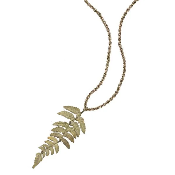 Ladies Necklaces for Friend Glow-Ladies Ocean Wave Necklaces -Fern Necklace