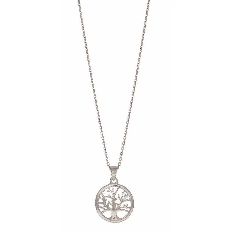 Ladies Necklaces with Pure Okenite-Ladies Dreamy Cloud Necklaces -Silver Mini Tree of Life Necklace