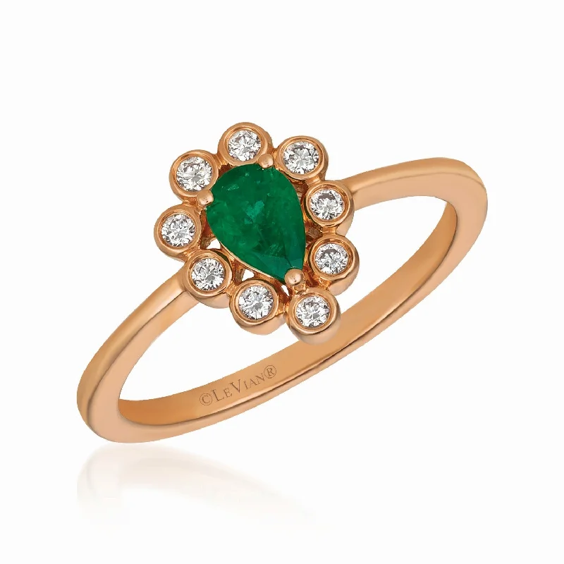 Ladies Glazed Ceramic Rings -Ladies Rings Pearl Shine-Le Vian Costa Smeralda Emeralds™ Ring TQZI 57