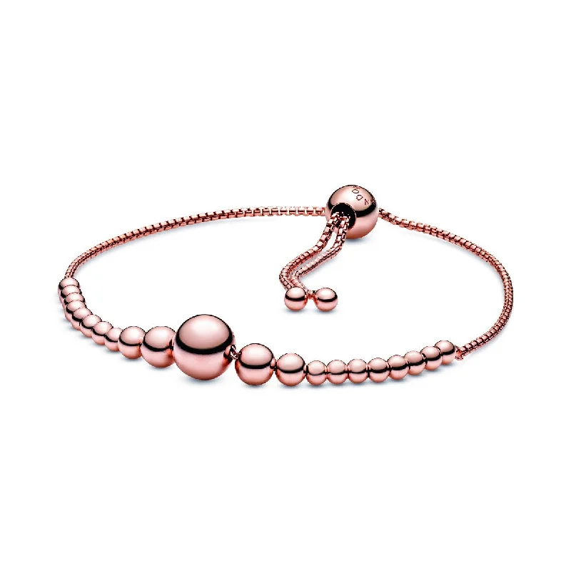 Ladies Titanium Sleek Rings -Ladies Rings with Initial Spark-Pandora String of Beads Slider Bracelet 587749C00