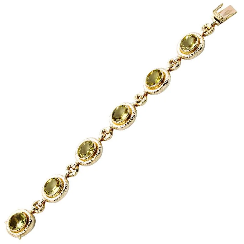 Ladies Bracelets with Clear Natrolite-Ladies Journey Theme Bracelets -Bracelet-Lemon Quartz  (1153E)