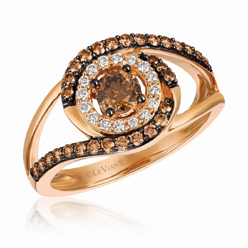 Ladies Blush Pink Rings -Ladies Rings with Clear Zircon-Le Vian Chocolatier® Ring OBSESSION  TQVL 22