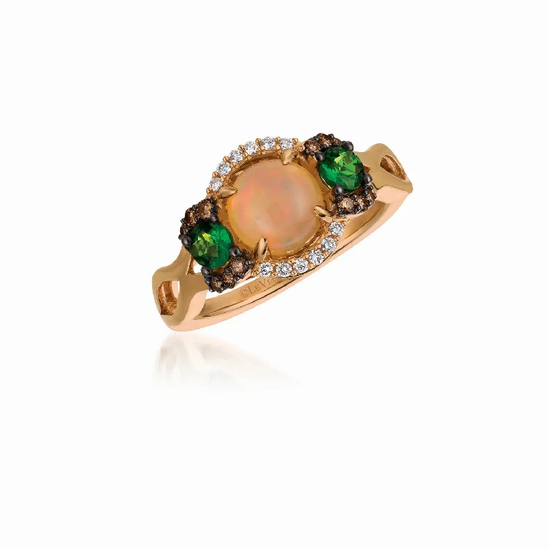 Ladies Friendship Bond Rings -Ladies Rings with Coral Spark-Le Vian SUNRISE Opal Chocolatier® Ring TQTI 4