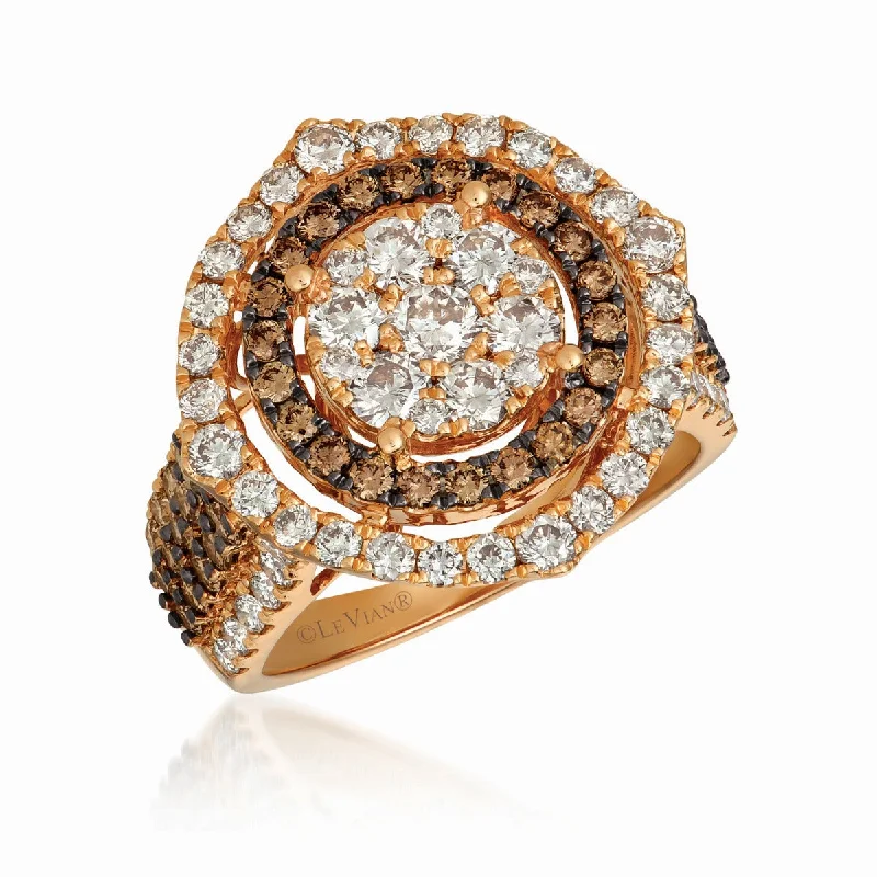 Ladies Joy Burst Rings -Ladies Rings with Gold Fibrolite-Le Vian 14K Strawberry Gold® Creme Brulee® Diamond Ring TRCT 30