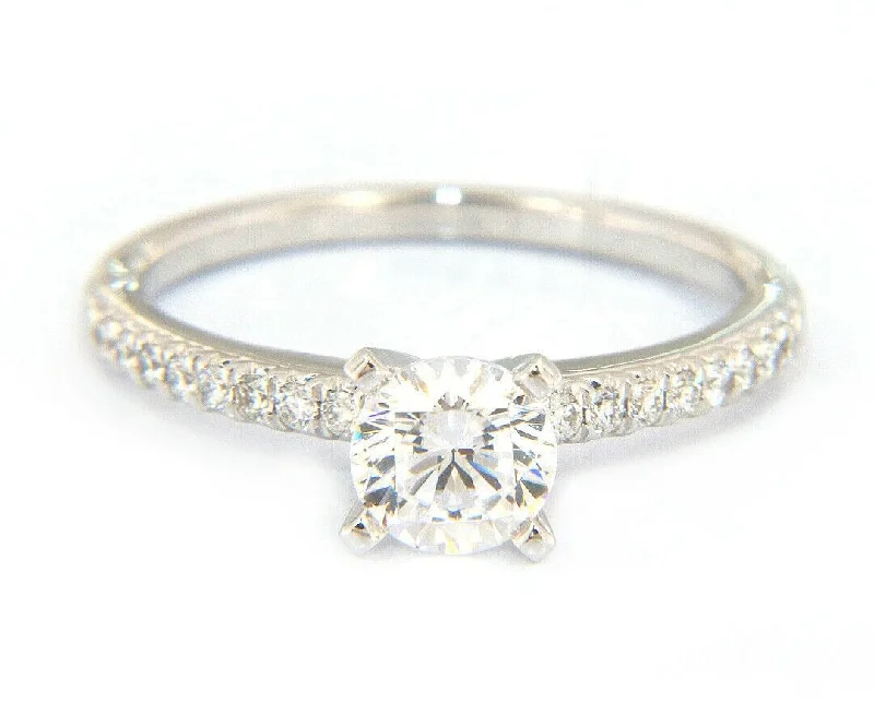 Ladies Starry Charm Rings -Ladies Rings for Summer Glow-New Gabriel & Co. 0.15ctw Diamond Straight Semi Mount Ring in 14K