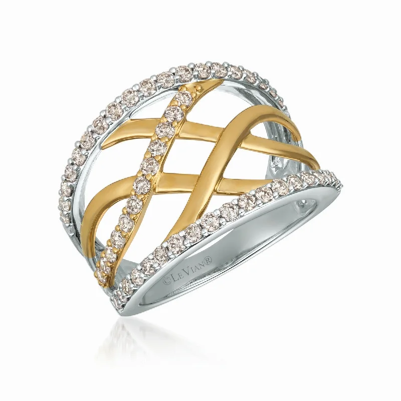 Ladies Whimsy Charm Rings -Ladies Rings for Founder Glow-Le Vian 14K Two Tone Creme Brulee® Diamond Ring TRCE 51