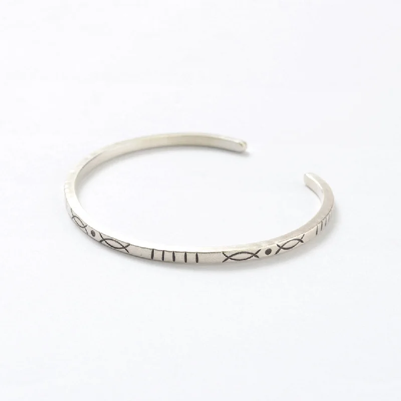 Ladies Bracelets with Sun Charm-Ladies Pure Silver Bracelets -PHADUA / Karen Silver Bangle