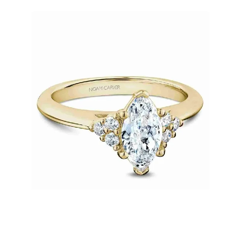 Ladies Engagement Rings with Chalcanthite Shine-0.16 ctw Diamond Solitaire Engagement Ring