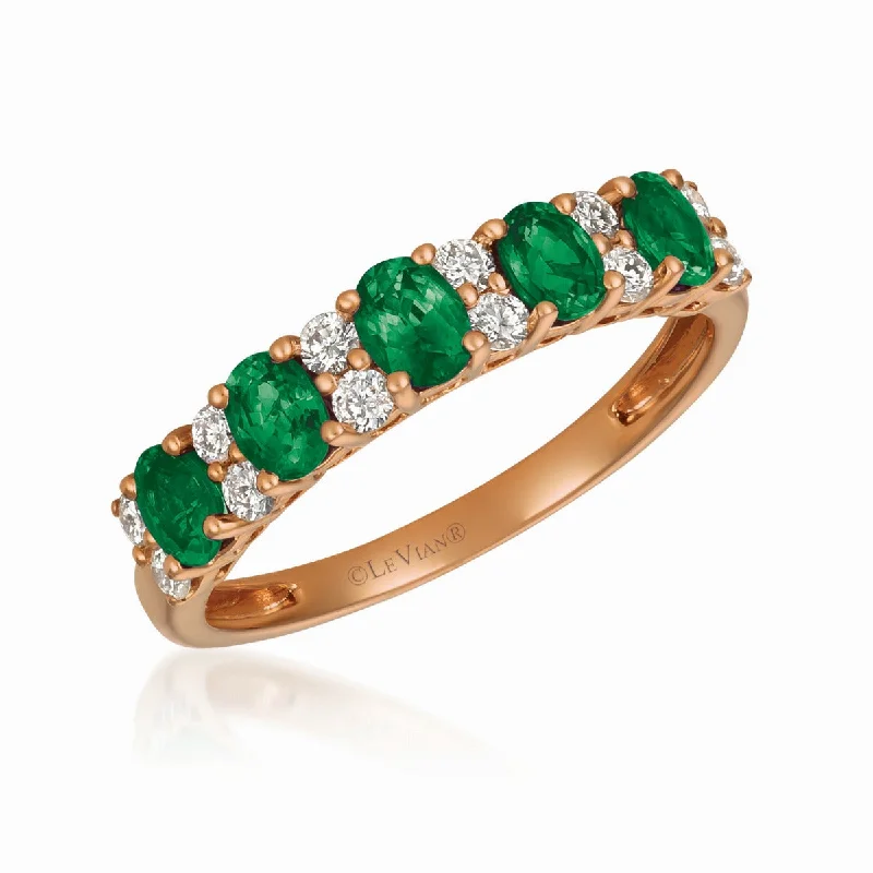 Ladies Princess Glow Rings -Ladies Rings with Flame Glow-Le Vian® Costa Smeralda Emeralds™ and Diamond Ring TRAT 127