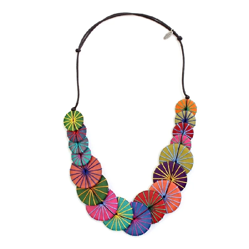 Ladies Necklaces with Petal Shine-Ladies Holiday Glow Necklaces -Multicolored Azalea Necklace