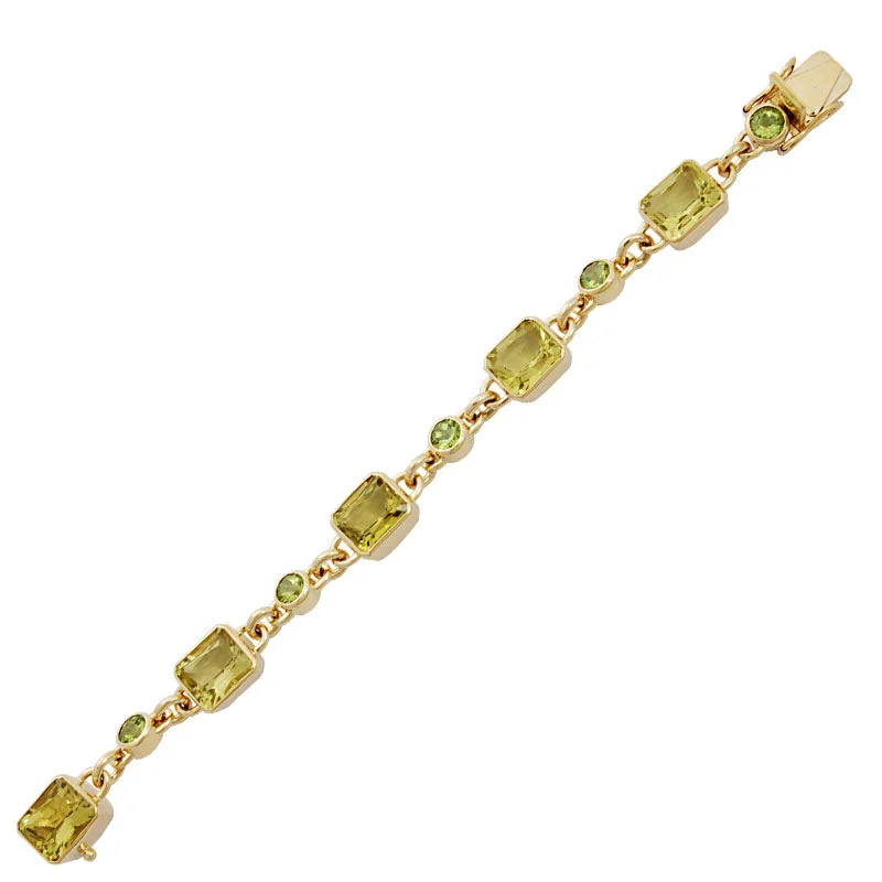 Ladies Bracelets with Teardrop Spark-Ladies Adventure Call Bracelets -Bracelet-Lemon Quartz and Peridot