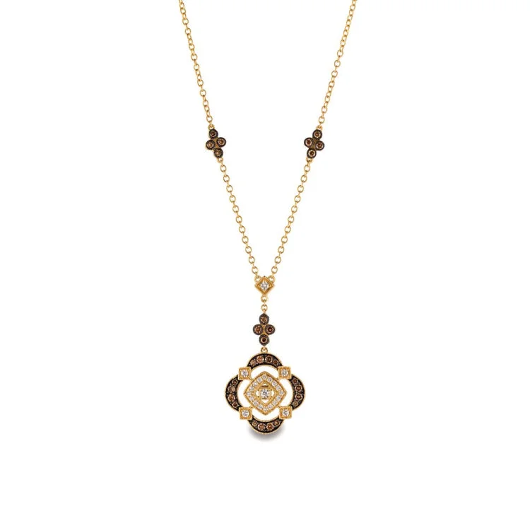 Ladies Necklaces with Crown Spark-Ladies Mystical Moon Necklaces -Le Vian 14K Honey Gold Necklace