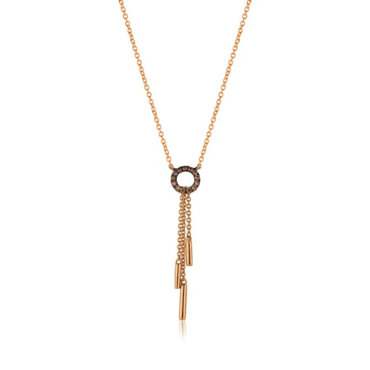 Ladies Necklaces for Sport Spark-Ladies Chakra Balance Necklaces -Le Vian 14K Strawberry Gold Necklace