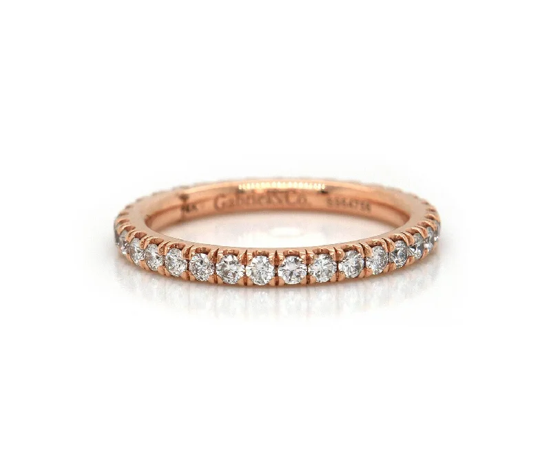 Ladies Gala Night Rings -Ladies Rings for Night Shine-New Gabriel & Co. 0.75ctw Diamond Eternity Band Ring in 14K