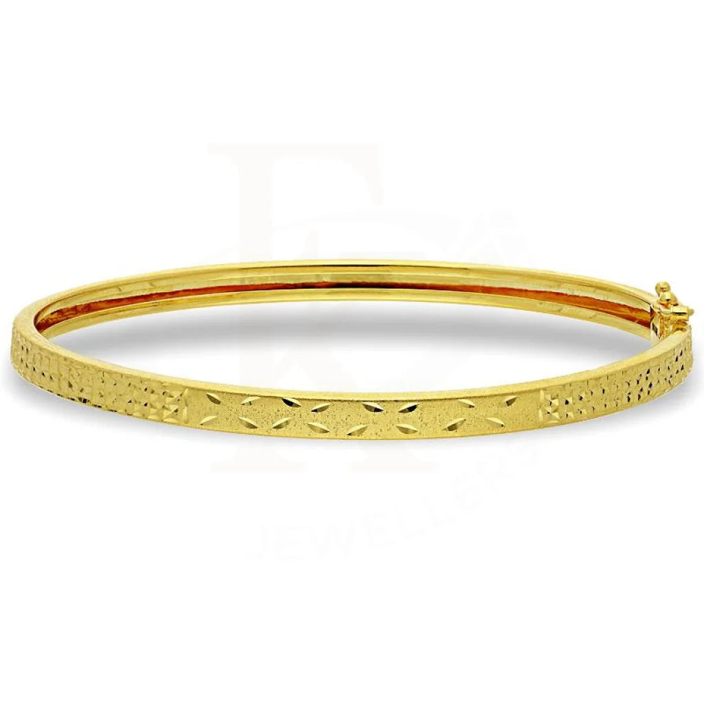 Ladies Bracelets for Party Glow-Ladies Couture Designer Bracelets -Gold Bangle in 18KT - FKJBNG18K1889