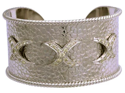 Ladies Bracelets for Doctor Spark-Ladies Glinting Glitter Bracelets -Repair - Cuff Bangle - Diamond in Silver and Gold (SKU : 251DS)