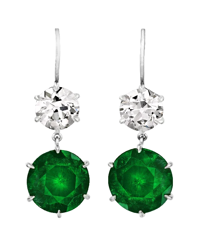 Ladies Tribal Beat Earrings -Ladies Earrings Matte Spark-Raymond Yard Demantoid Garnet Earrings, 8.79 Carats