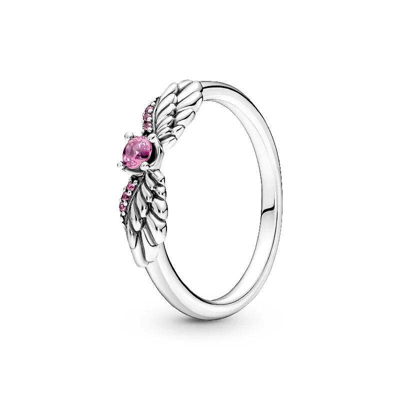 Ladies Pocket-Friendly Rings -Ladies Rings for Office Shine-Sparkling Angel Wings Ring