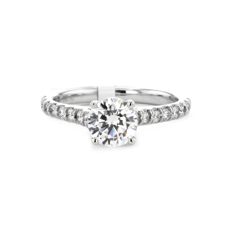 Ladies Engagement Rings Spiral Shine-0.25 ctw Diamond Solitaire Engagement Ring