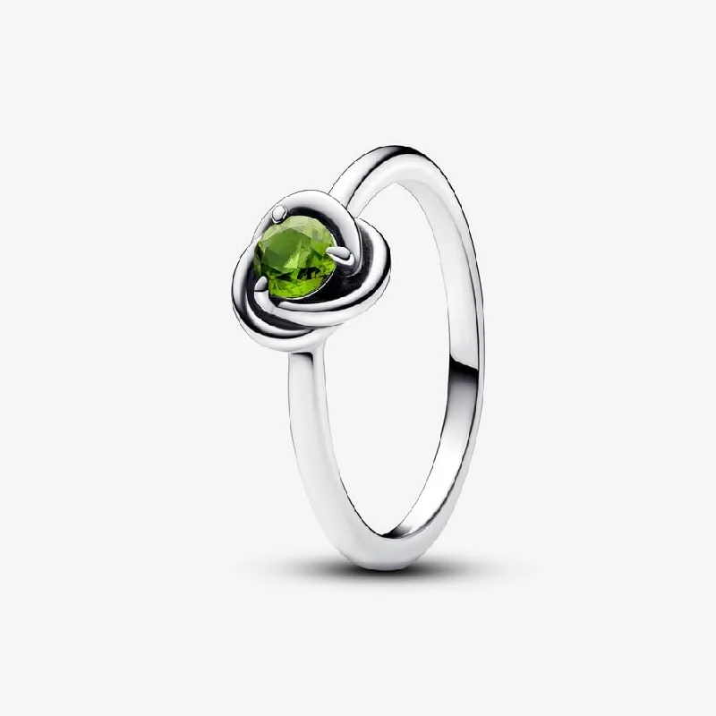 Ladies Princess Glow Rings -Ladies Rings with Flame Glow-Pandora Spring Green Eternity Circle Ring 192993C08