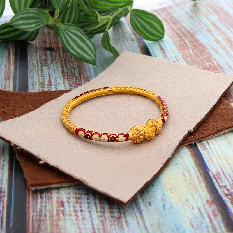 Ladies Bracelets for Mom Glow-Ladies Holiday Glow Bracelets -Gold Baby Bangle 21KT - FKJBNG21KM9977