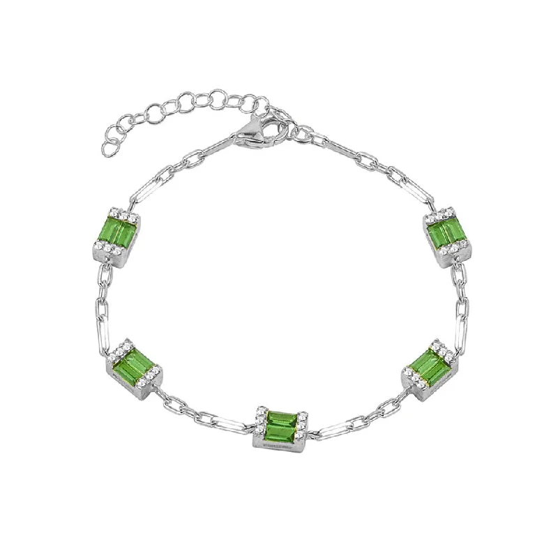 Ladies Bracelets for Mom Spark-Ladies Majestic Elephant Bracelets -THE GREEN EMERALD REDA LINK BRACELET (CHAPTER II BY GREG YÜNA X THE M JEWELERS)