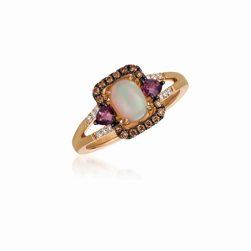 Ladies Couture Designer Rings -Ladies Rings with Striped Agate-Le Vian Opal Chocolatier® Ring TQTI 78